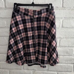 Plaid Pink and Black Women's Skirt Size S